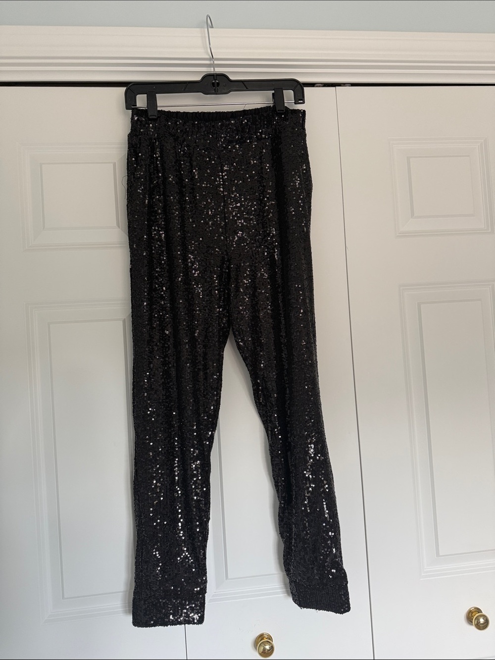 BB Dakota Black Sequin Skinny Pants